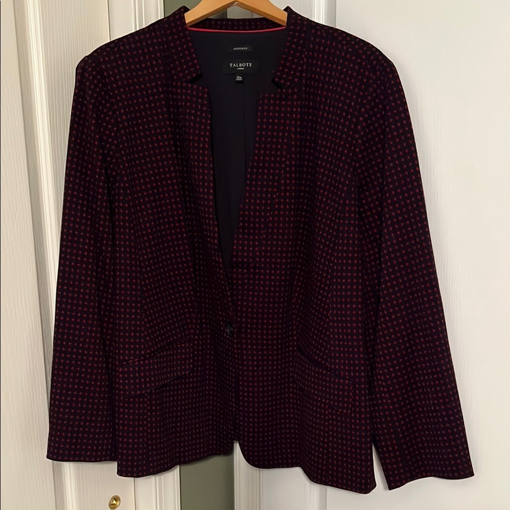 Talbots Aberdeen Navy & Red Blazer 22W